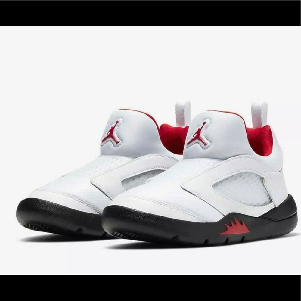 Nike Jordan 5 Retro Flex Black/ White/ University Red CK1227 100 Little Kids PS